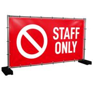 Bauzaunbanner Staff Only - 340 x 173 cm