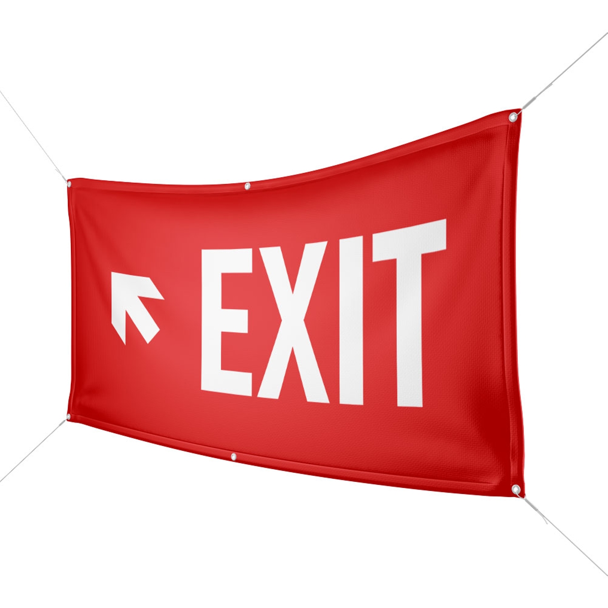 Werbebanner Exit, rot - Wunschgröße