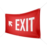Werbebanner Exit, rot - Wunschgröße