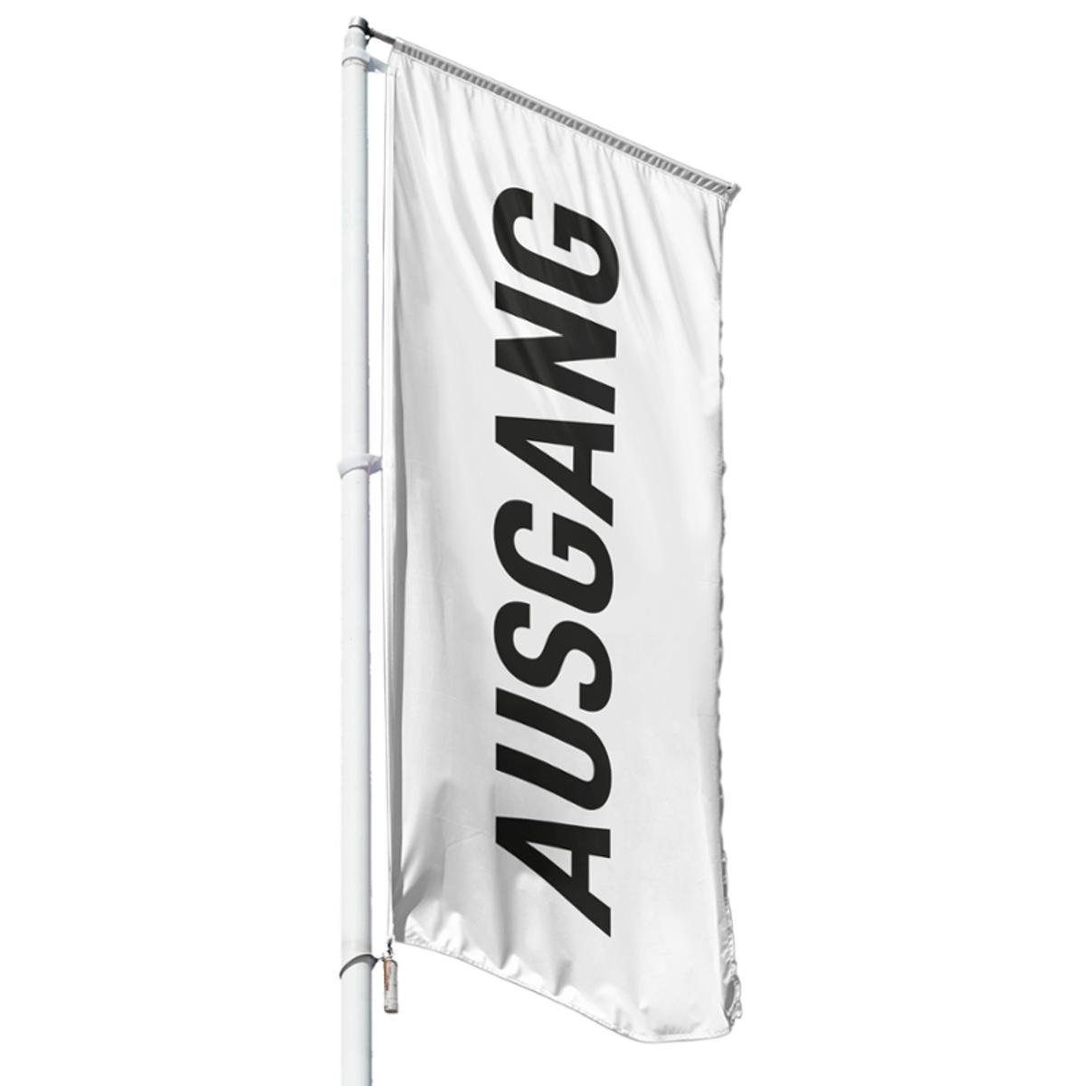 Fahne Ausgang - Wunschgröße